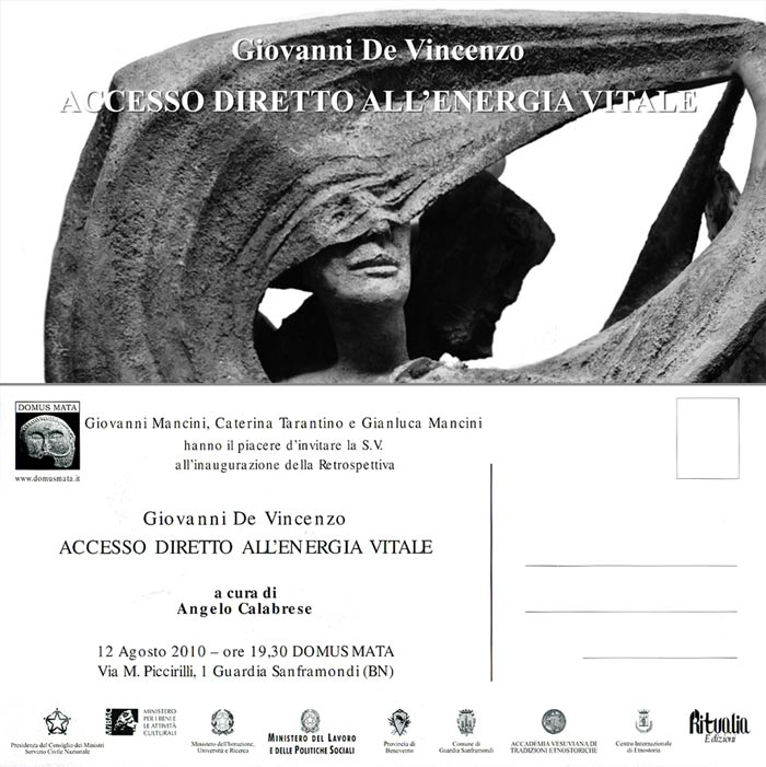 Invito alla mostra di Giovanni De Vincenzo