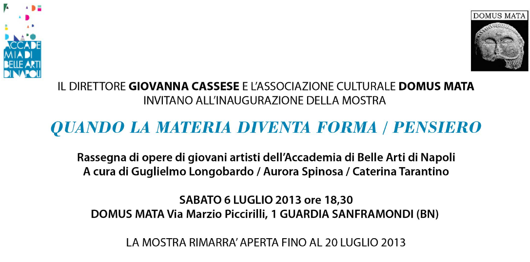 Invito alla mostra del 2013